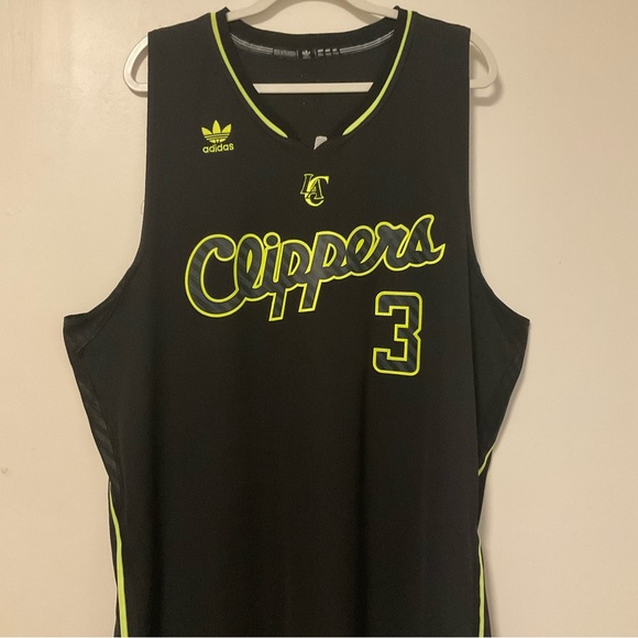 Adidas Limited Edition NBA Los Angeles Clippers Chris Paul Jersey Black/Neon - Picture 2 of 11